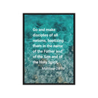 Matt 28:19 - Bible Verse, Make Disciples Framed Canvas