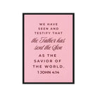 1 John 4:14 - Bible Verse, We have seen Framed Canvas