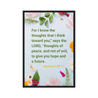 Jer 29:11 - Bible Verse, to give you hope Framed Canvas