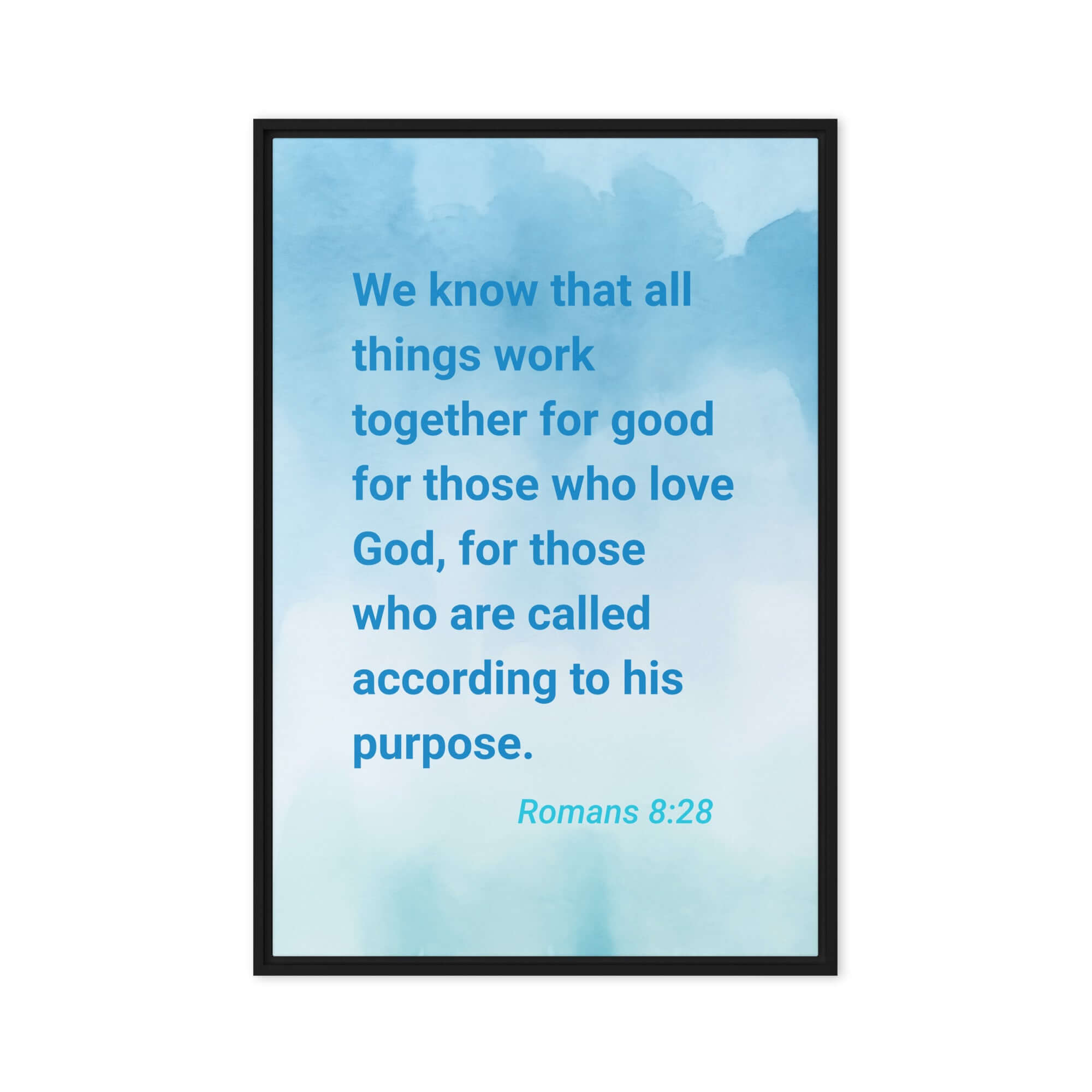 Rom 8:28 - Bible Verse, together for good Framed Canvas