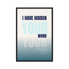 Psalm 119:11 - Bible Verse, hidden your word Framed Canvas