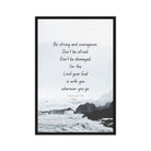 Joshua 1:9 Bible Verse, Do not be afraid Framed Canvas