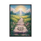 John 14:6 Bible Verse The Truth Framed Canvas Black 20″×30″