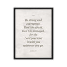 Joshua 1:9 Bible Verse, Be strong Framed Canvas