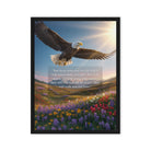 Isaiah 40:31 Bible Verse Who Wait Framed Canvas Black 24″×32″