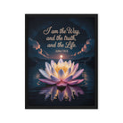 John 14:6 Bible Verse The Way Framed Canvas Black 24″×32″