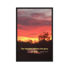 Psalm 19:1 Bible Verse, Sunset Glory Framed Canvas