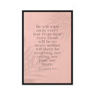 Revelation 21:4 Bible Verse, their eyes Framed Canvas