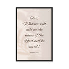 Romans 10:13 Bible Verse, Whoever Framed Canvas