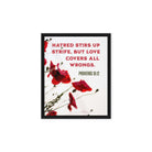 Prov 10:12 - Bible Verse, Love Covers All Framed Canvas