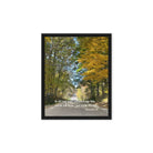 Prov 3:6, Bible Verse, Fall Road Framed Canvas