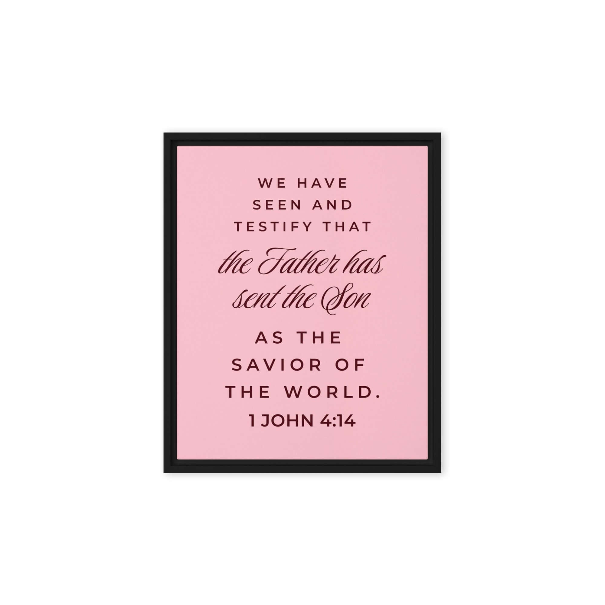 1 John 4:14 - Bible Verse, We have seen Framed Canvas