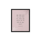 Jeremiah 29:13 - Bible Verse, you search Framed Canvas