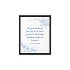 1 Chronicles 16:34 Bible Verse, to the Lord Framed Canvas