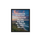 John 14:26 Bible Verse will teach Framed Canvas Black 8″×10″