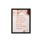 Prov 3:5 - Bible Verse, Trust in the LORD Framed Canvas