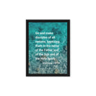 Matt 28:19 - Bible Verse, Make Disciples Framed Canvas