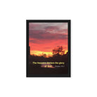 Psalm 19:1 Bible Verse, Sunset Glory Framed Canvas