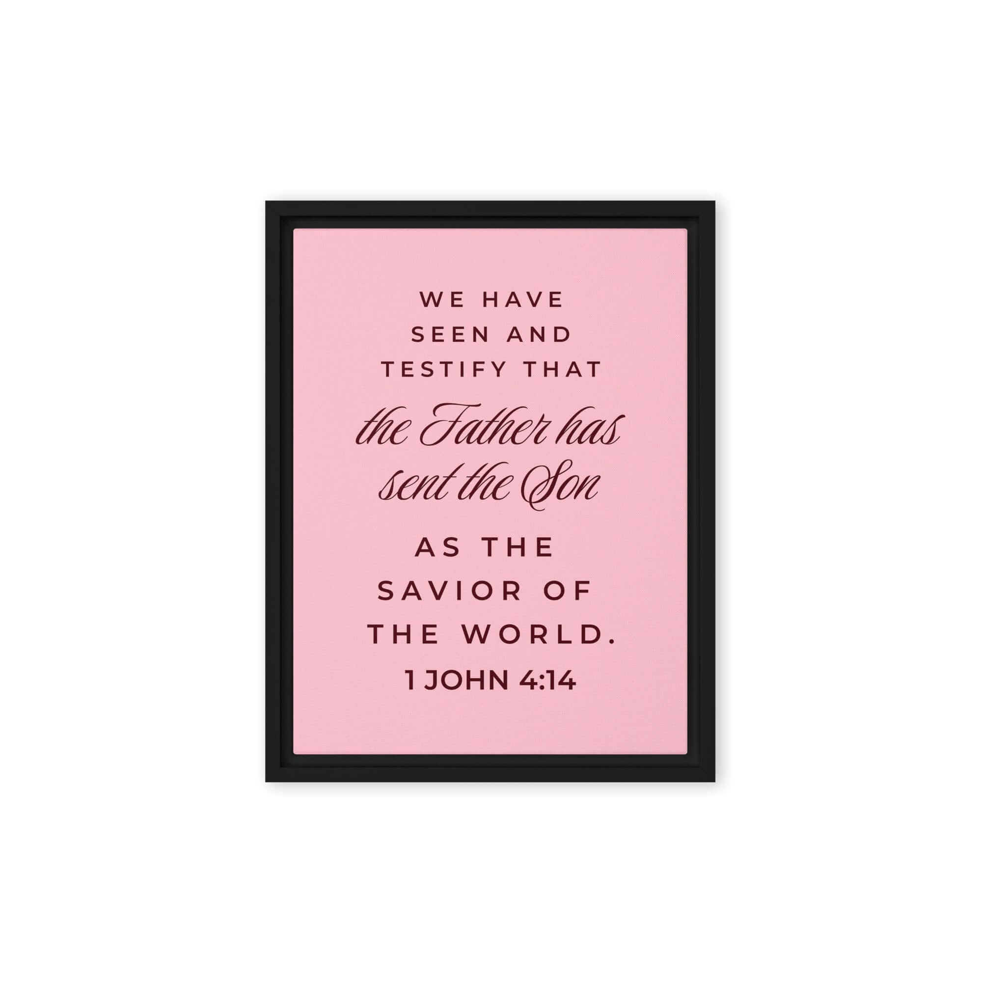 1 John 4:14 - Bible Verse, We have seen Framed Canvas