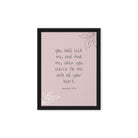 Jeremiah 29:13 - Bible Verse, you search Framed Canvas