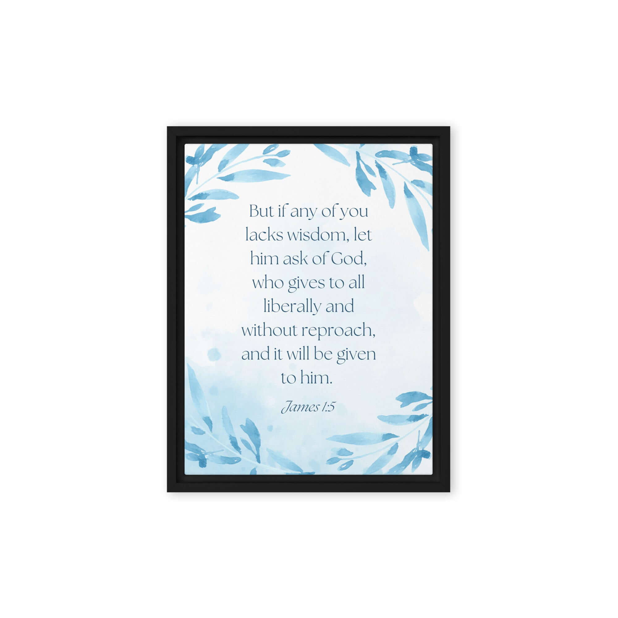 James 1:5 Bible Verse, lacks wisdom Framed Canvas