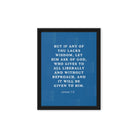 James 1:5 Bible Verse, gives to all Framed Canvas