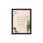 Joshua 24:15 Bible Verse, your fathers Framed Canvas