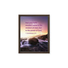 1 Cor 2:5 - Bible Verse, power of God Framed Canvas