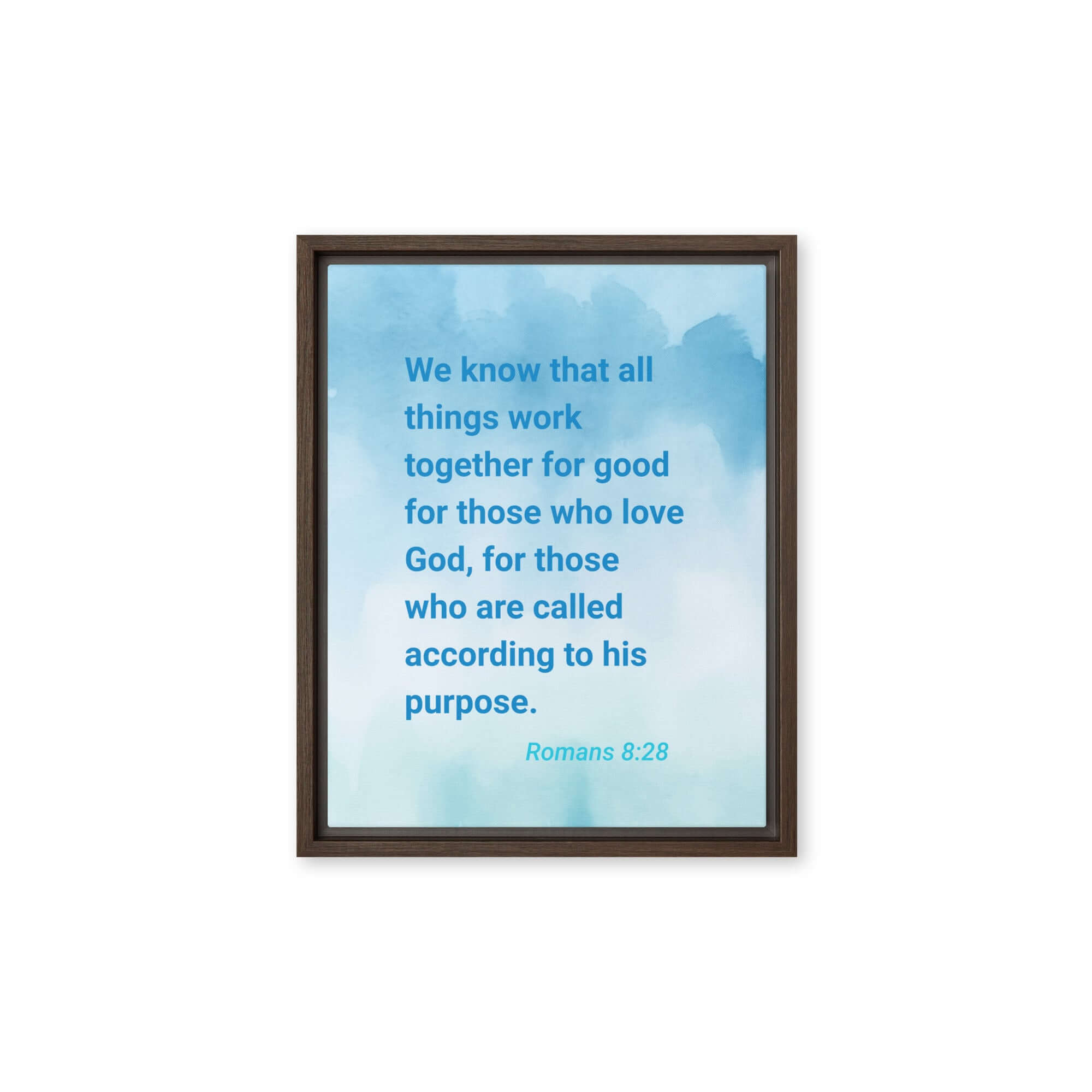 Rom 8:28 - Bible Verse, together for good Framed Canvas