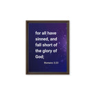 Romans 3:23 - Bible Verse, all have sinned Framed Canvas