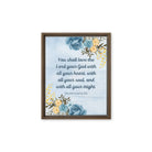 Deuteronomy 6:5 Bible Verse, You shall love Framed Canvas