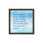 Rom 8:28 - Bible Verse, together for good Framed Canvas