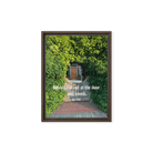 Rev 3:20 Bible Verse, Garden Doorway Framed Canvas