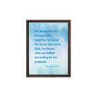 Rom 8:28 - Bible Verse, together for good Framed Canvas