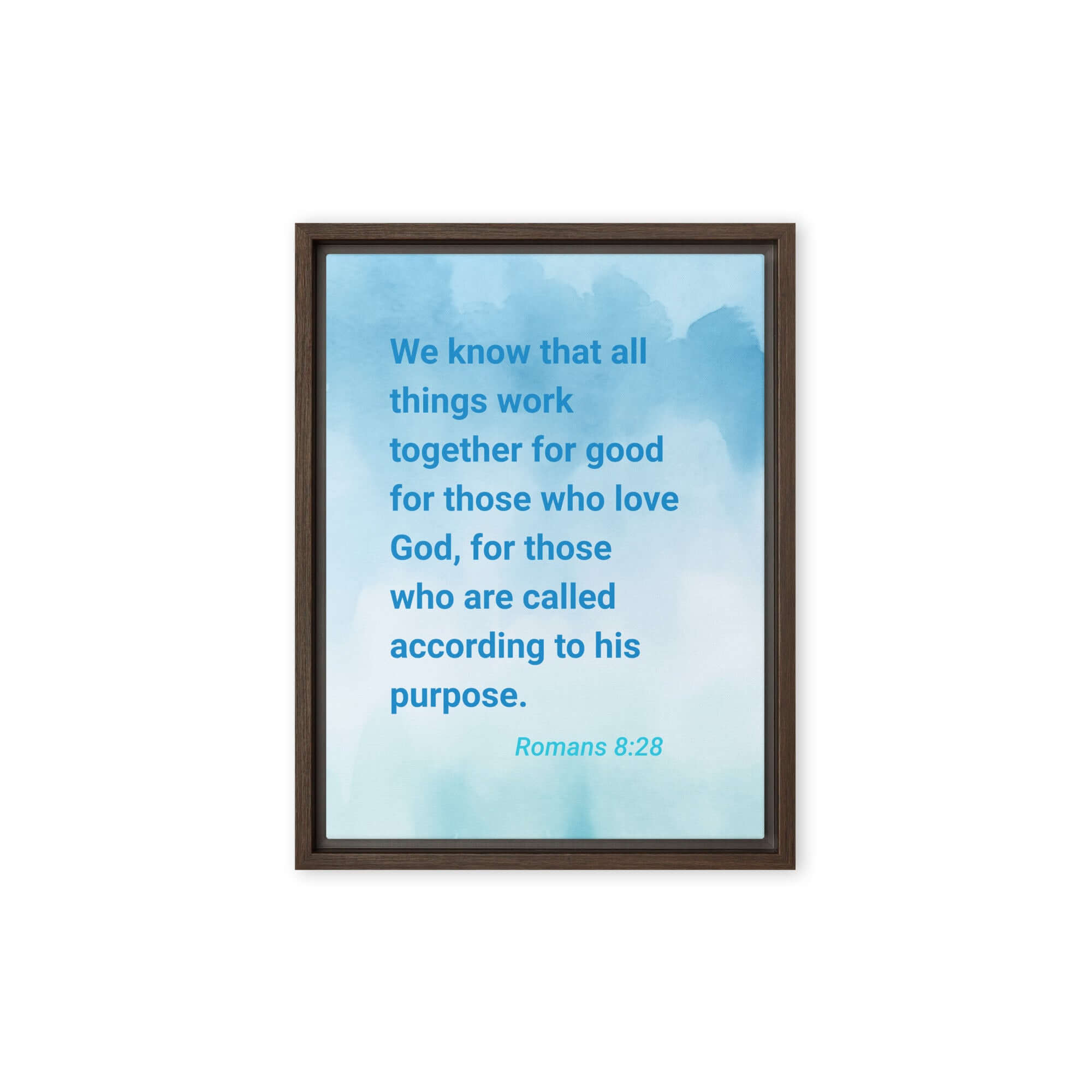 Rom 8:28 - Bible Verse, together for good Framed Canvas