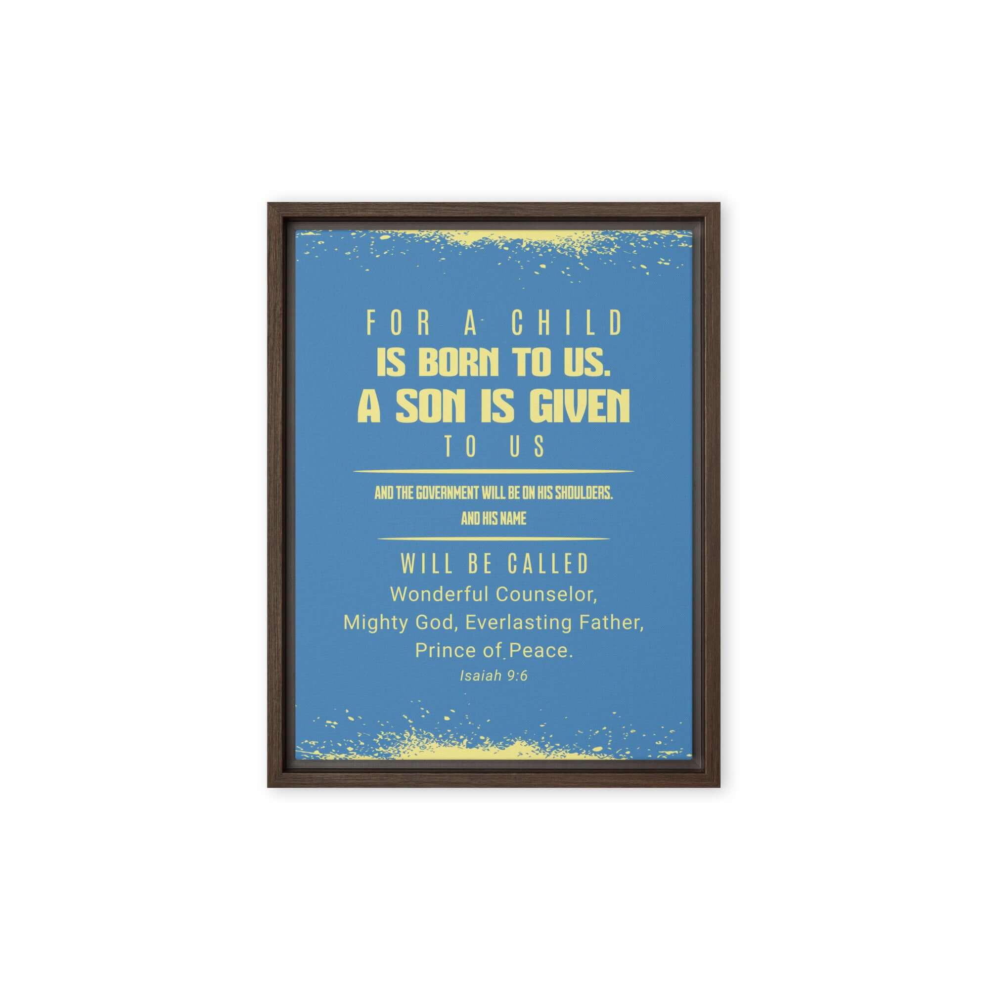 Isaiah 9:6 - Bible Verse, Mighty God Framed Canvas