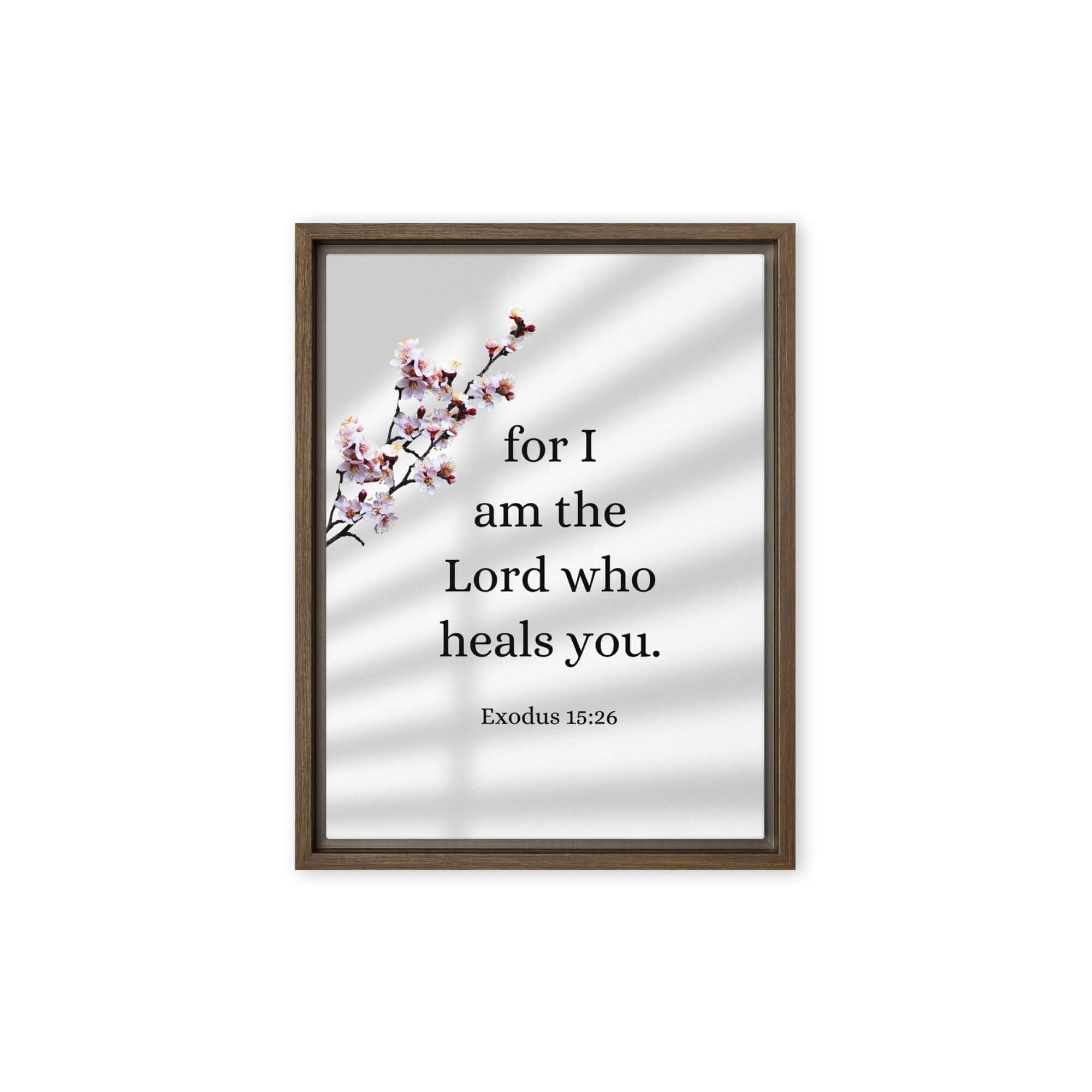 Exodus 15:26 Bible Verse, diligently listen Framed Canvas