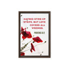 Prov 10:12 - Bible Verse, Love Covers All Framed Canvas