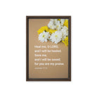 Jer 17:14 - Bible Verse, Heal me, O LORD Framed Canvas