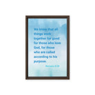 Rom 8:28 - Bible Verse, together for good Framed Canvas