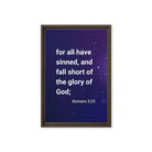 Romans 3:23 - Bible Verse, all have sinned Framed Canvas