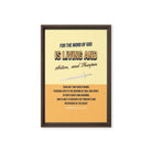 Heb 4:12 - Bible Verse, living and active Framed Canvas