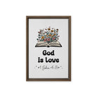 1 John 4:8 - Bible Verse, God is Love Framed Canvas