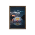 John 14:6 Bible Verse The Father Framed Canvas Brown 12″×18″