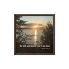 Psalm 46:10 Bible Verse, Sunset Glory Framed Canvas