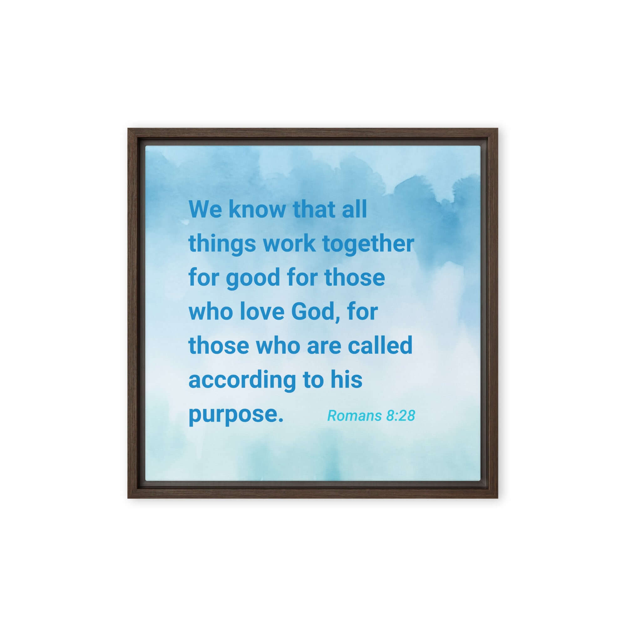 Rom 8:28 - Bible Verse, together for good Framed Canvas