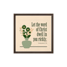 Col 3:16 - Bible Verse, word of Christ Framed Canvas