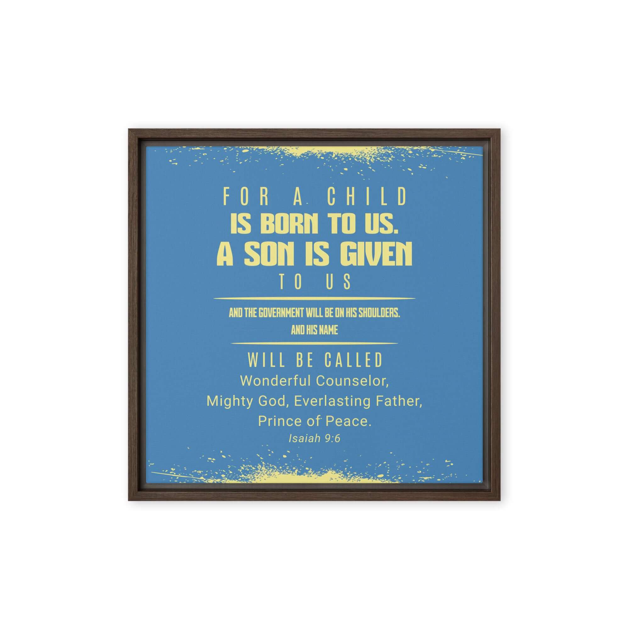 Isaiah 9:6 - Bible Verse, Mighty God Framed Canvas