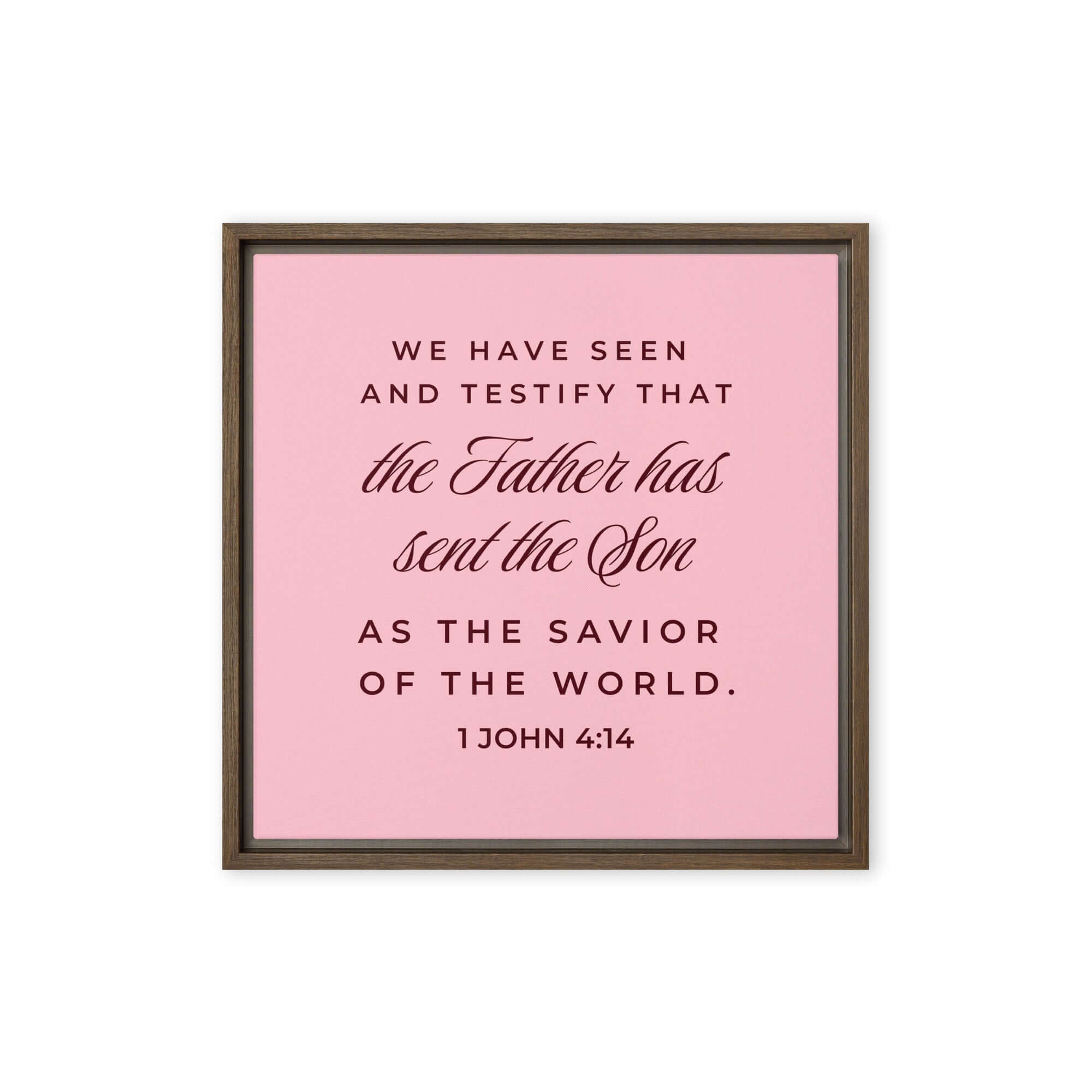 1 John 4:14 - Bible Verse, We have seen Framed Canvas