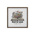 1 John 4:8 - Bible Verse, God is Love Framed Canvas